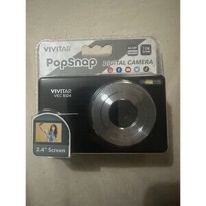 Vivitar Popsnap Compact Digital Camera, Black, 16X Zoom, 1080p VECS124